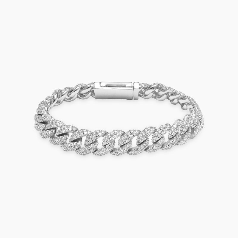 VVS Moissanite Iced cuban link 10 mm bracelet