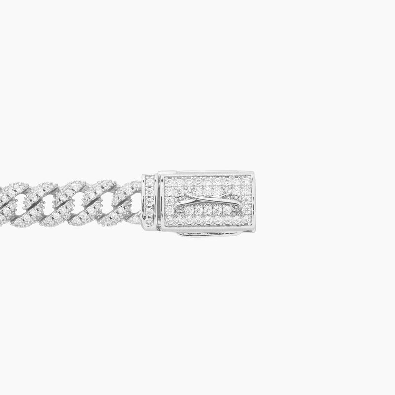 VVS Moissanite Iced cuban link 6 mm bracelet