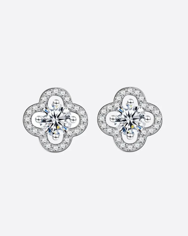 MOISSANITE CLOVER EARRINGS