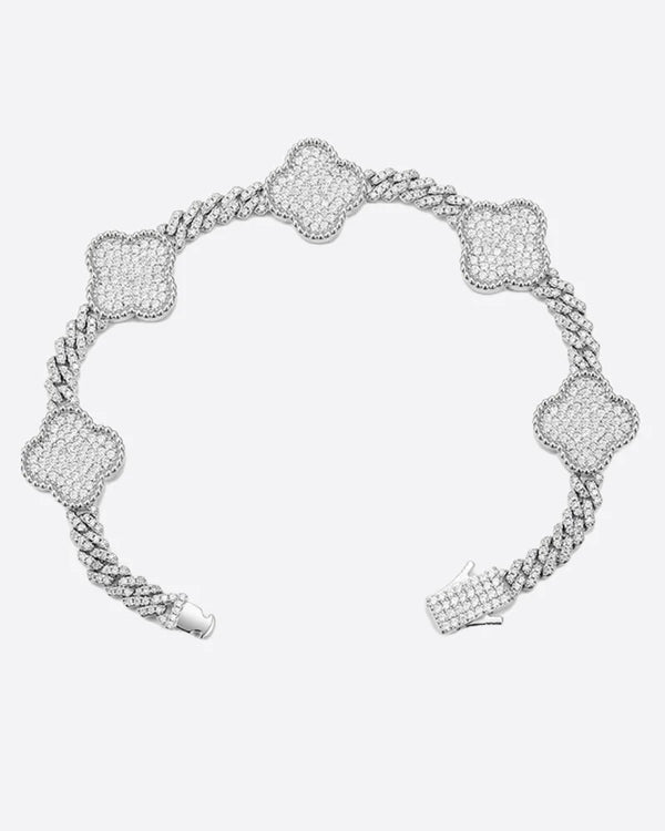 MOISSANITE CUBAN CLOVER BRACELET