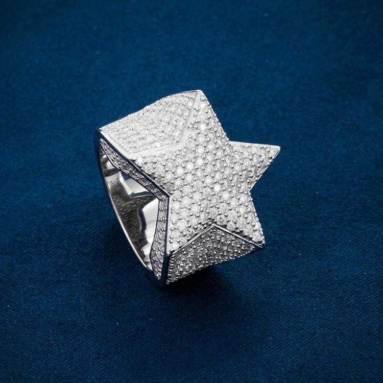 VVS Moissanite Star Ring