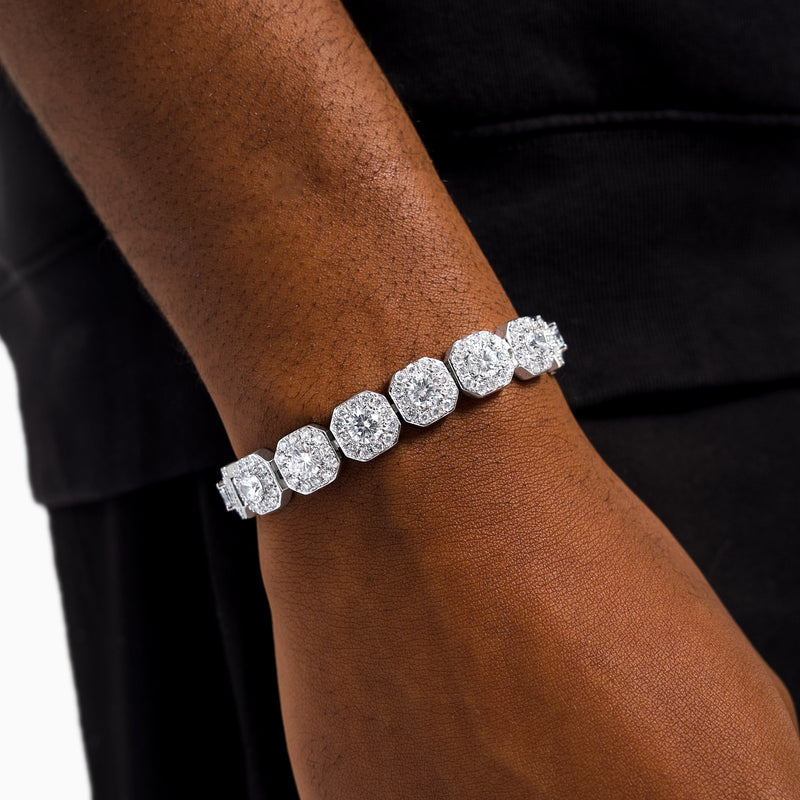 VVS MOISSANITE Clustered bracelet 10mm