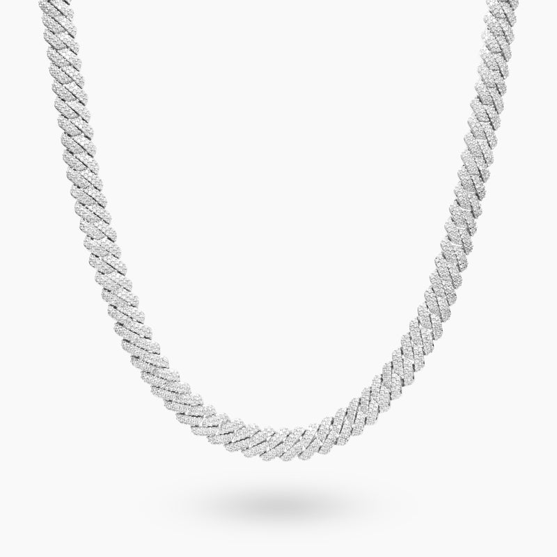 VVS moissanite 8mm Prong link chain